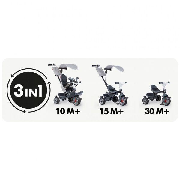 7600741503 Baby Driver Tricycle Grey
