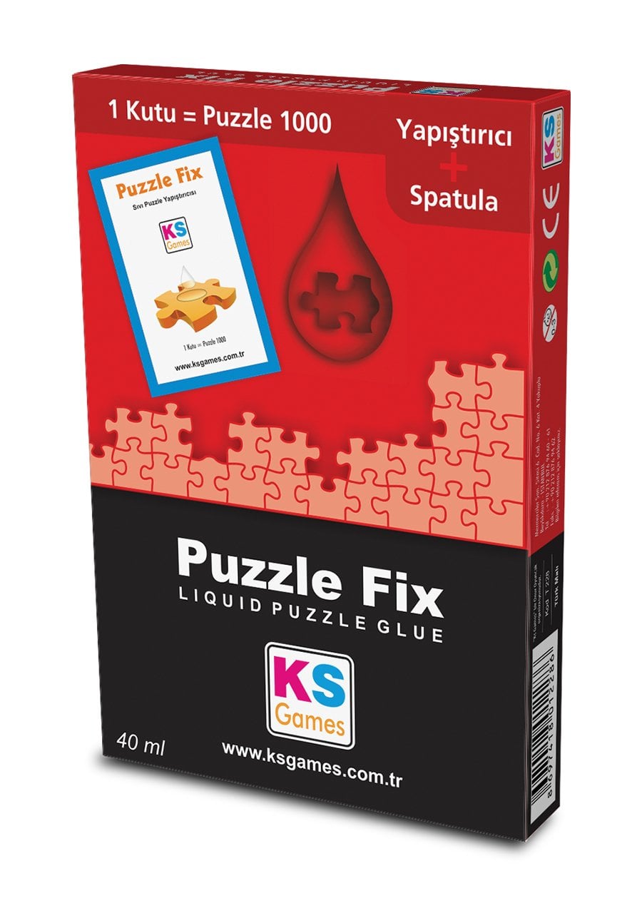 KS Games Puzzle Yapıştırıcısı ve Uygulama Spatulası - 1000 Parça Uyumlu