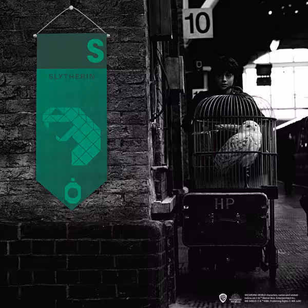 Wizarding World Harry Potter Slytherin Flama - Kılıç Kesim Duvar Bannerı