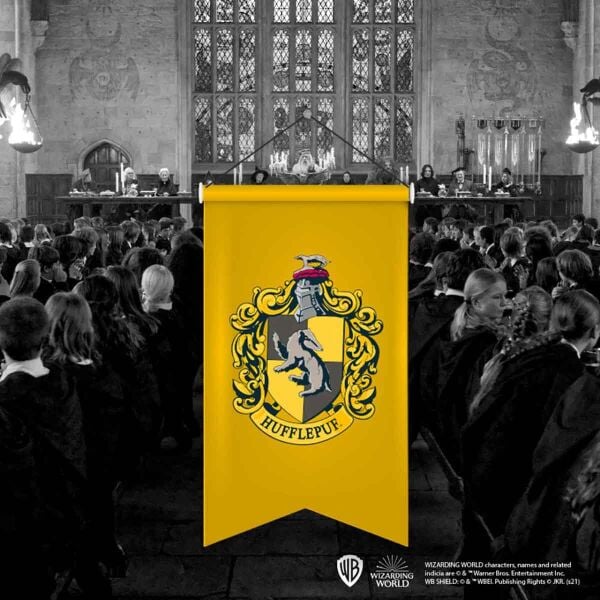 Hufflepuff Kırlangıç Flama Büyük Boy (50x75 cm) - Harry Potter Duvar Bayrağı