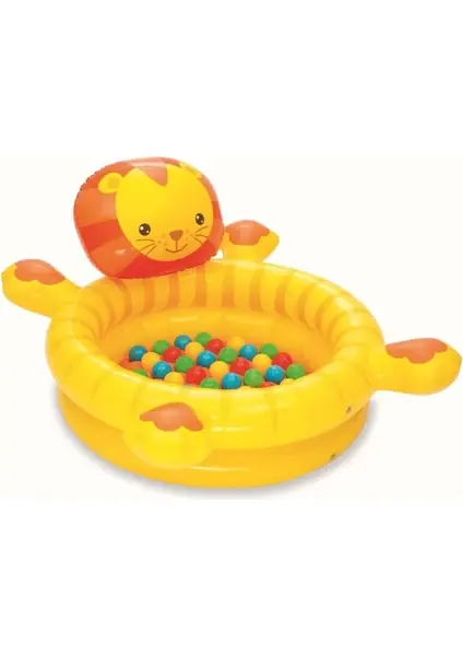 Bestway 52261 Arslan Figürlü Şişme Tabanlı Çocuk Havuzu - 111x98x61 cm