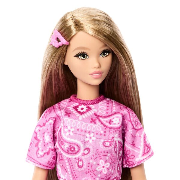 JJN62 Barbie Fashionistas - Damla Desenli Elbise