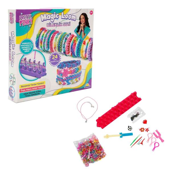 Orijinal Magic Loom Lastik Bileklik Seti - Rengarenk 24 Farklı Tasarım Yapım Seti