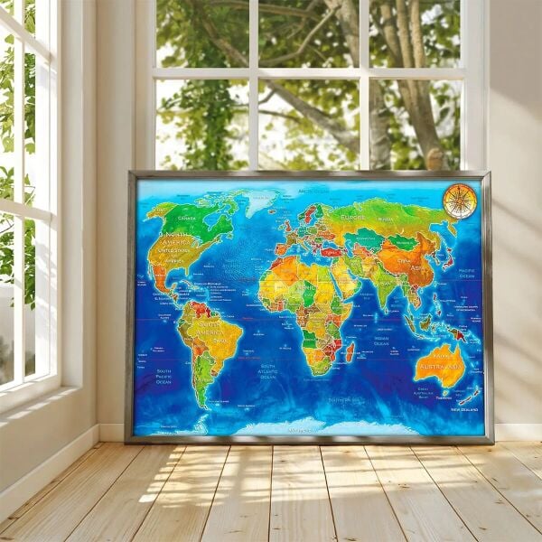 22043 PUZZLE 1500 World Political Map