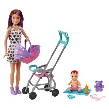 GXT34 Mor Saçlı Skipper Bebek Bakıcısı  ve Oyun Seti
