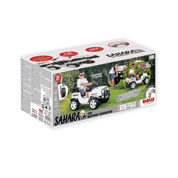 8086 SAHARA BEYAZ-GRİ 12 V 8186 AKÜLÜ ARABA