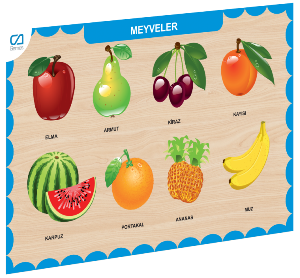 CAAHS-3206 CA GAMES AHŞAP MEYVELER BUL-TAK