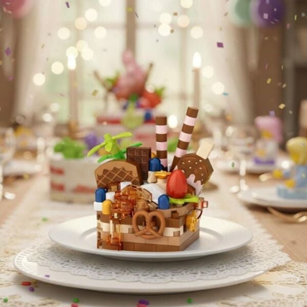 LZ-8642 LOZ ÇİKOLATALI PASTA 160 PARÇA BLOCK OYUNCAK-MİNİ POŞET