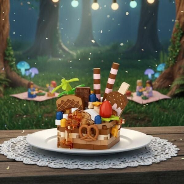 LZ-8642 LOZ ÇİKOLATALI PASTA 160 PARÇA BLOCK OYUNCAK-MİNİ POŞET