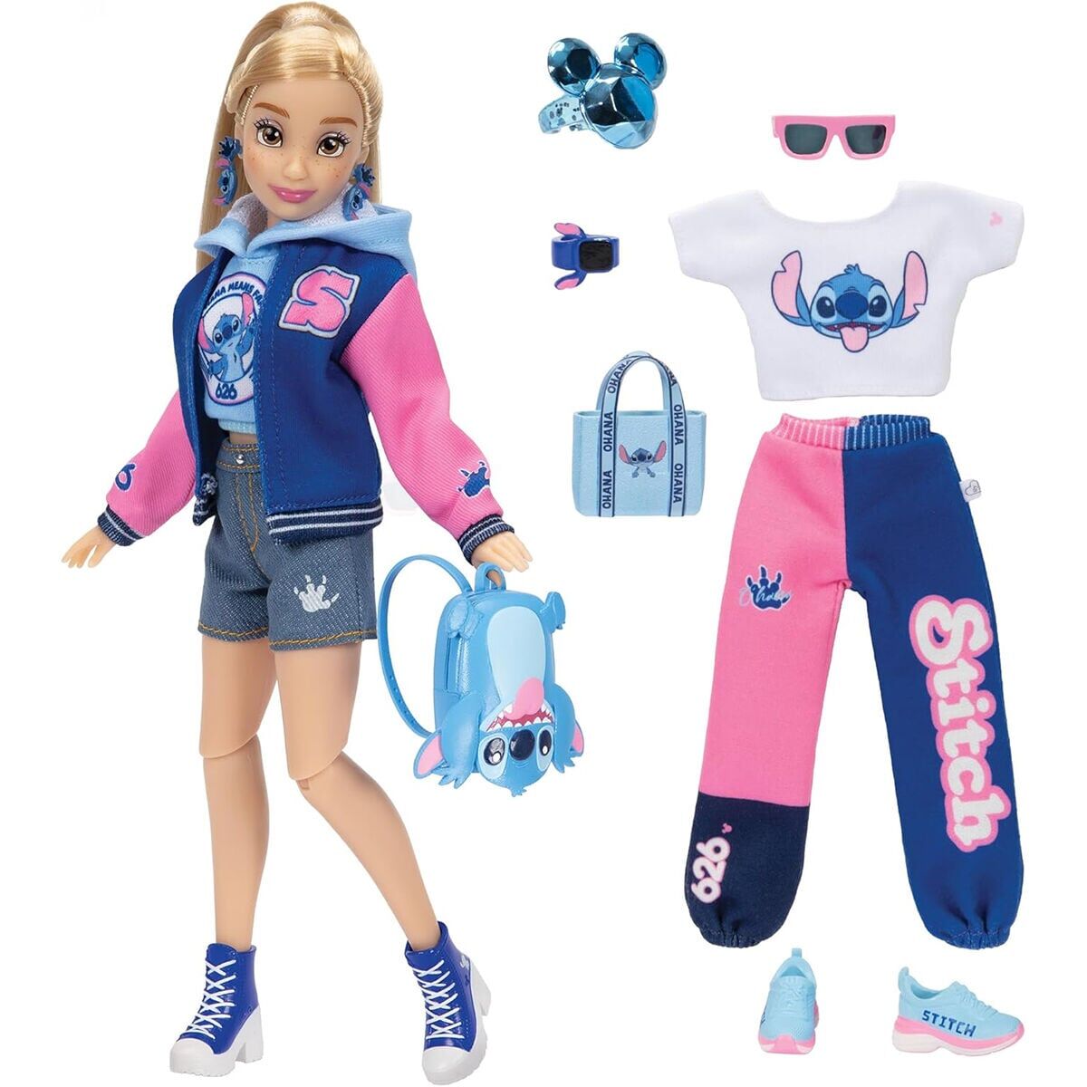 JKILY23946 Disney ily 4ever Stitch Kolej Temalı Bebek Kıyafet ve Aksesuarları