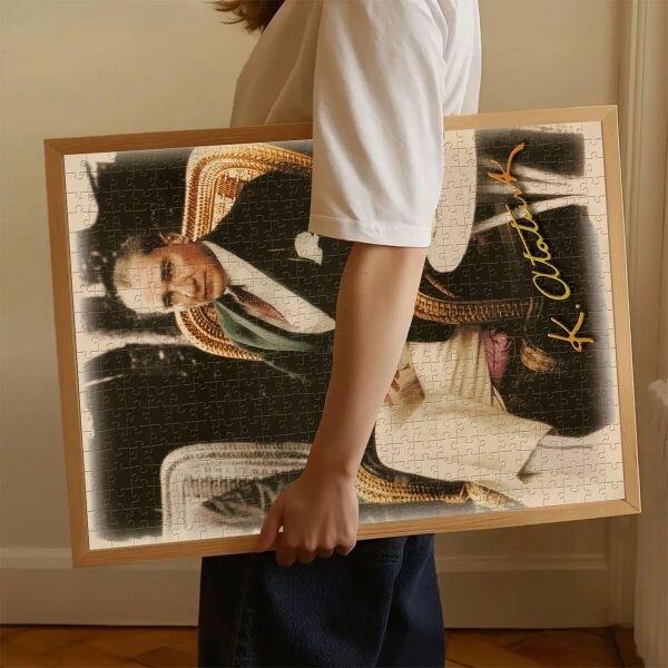 20060 Kahve İçen Atatürk 500 Parça Puzzle -KS Puzzle