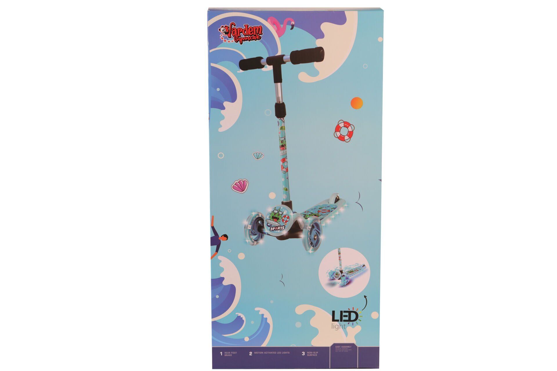 MKWE082A IŞIKLI CANAVAR SCOOTER MAVİ