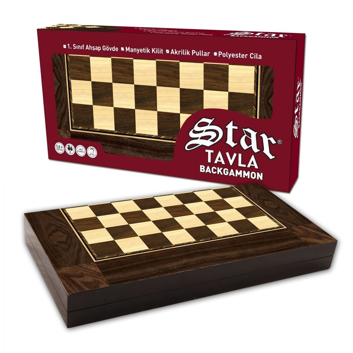 1020180 Star Polyester Ceviz Tavla (Büyük)