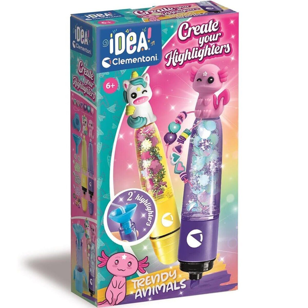 18874 Idea Clemetoni - Fosforlu Kalem Tasarım Seti - Sevimli Hayvanlar