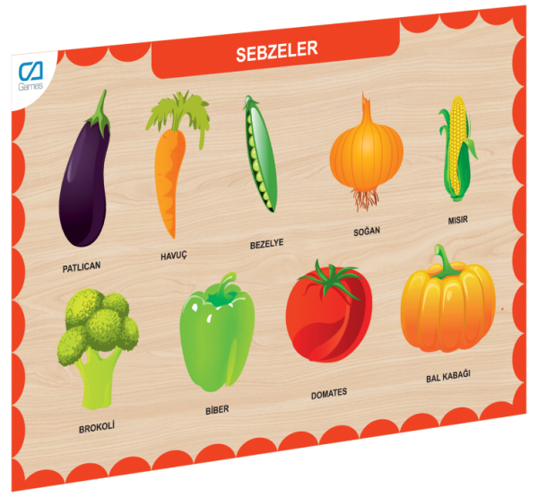 CAAHS-3205 CA GAMES AHŞAP SEBZELER BUL-TAK