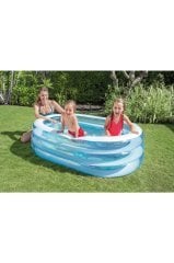 Intex Şeffaf Oval Havuz 163x107x46 Cm Şişme Havuz