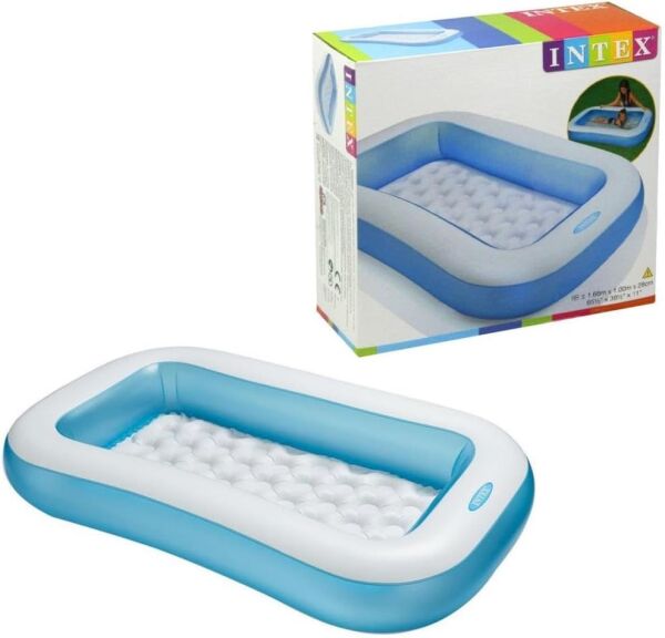 intex Yumuşak Tabanlı Kare Havuz 166x100x25 cm