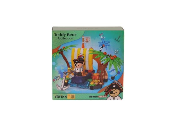 P881005 PANLOS TEDDY AYI KOLEKSİYONU KORSAN 190 PARÇA BLOCK OYUNCAK