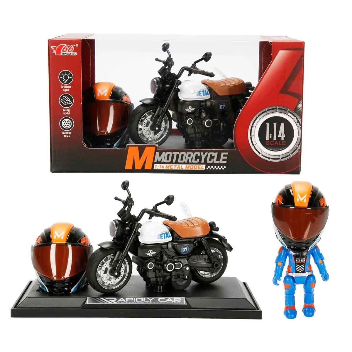 5835 SUN-MYG-MOTOSİKLET 1 14 HONDA MONKEY KASKLI FİGÜR PB 3R SES IŞIK