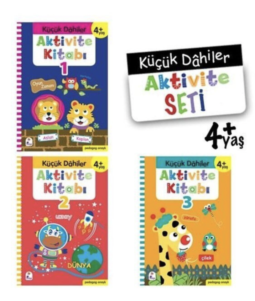Küçük Dahiler Aktivite Seti 4+ Yaş (3 Kitap Takım)
