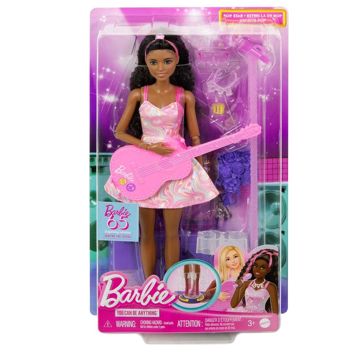 HRG43 Barbie 65. Yıl Deluxe Kariyer Bebekleri - Pop Yıldızı