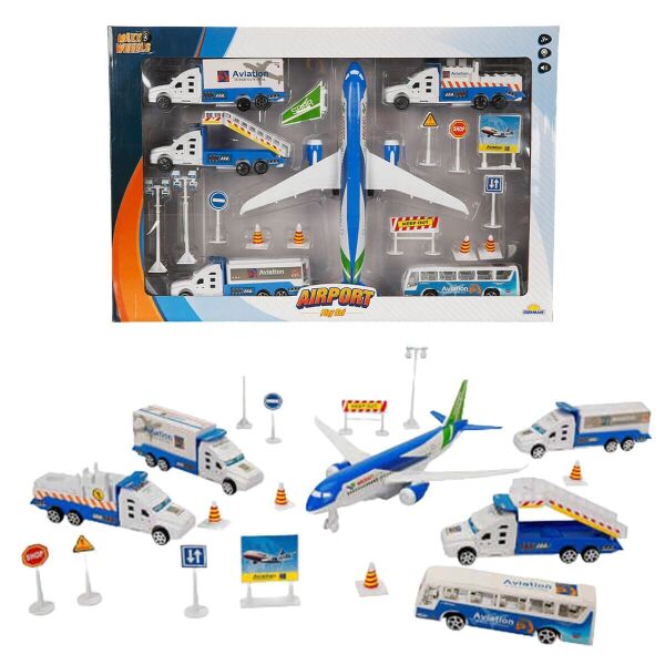 1012381 SUN YFN MXX OYUN SET HAVAALANI UÇAKLI SES IŞIKLI BYK MV