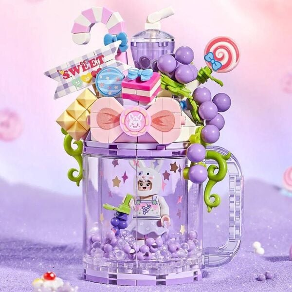 LZ-4203 MOR TAVŞAN KUPASI 258 PARÇA BLOCK OYUNCAK