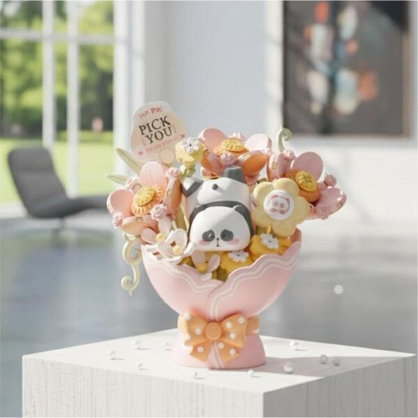 LZ-7301 LOZ PEMBE ÇİÇEK BUKETİ 261 PARÇA BLOCK