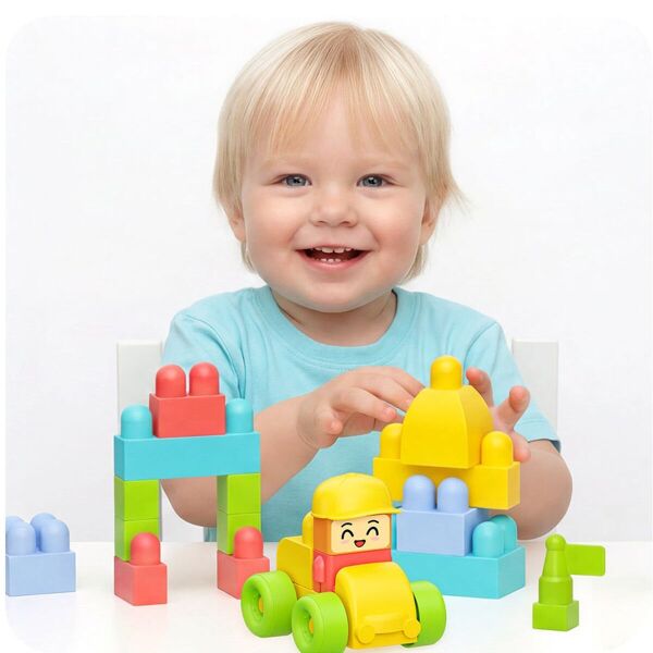 04128 YUMUŞAK BLOKİ BLOKLARI ARABA SET 24 PARÇA