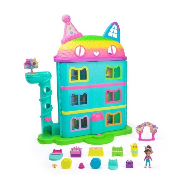 70742 Gabbys Dollhouse Festival Evi Eğlenceli Müzikli Oyun Seti 63 cm -Spinmaster