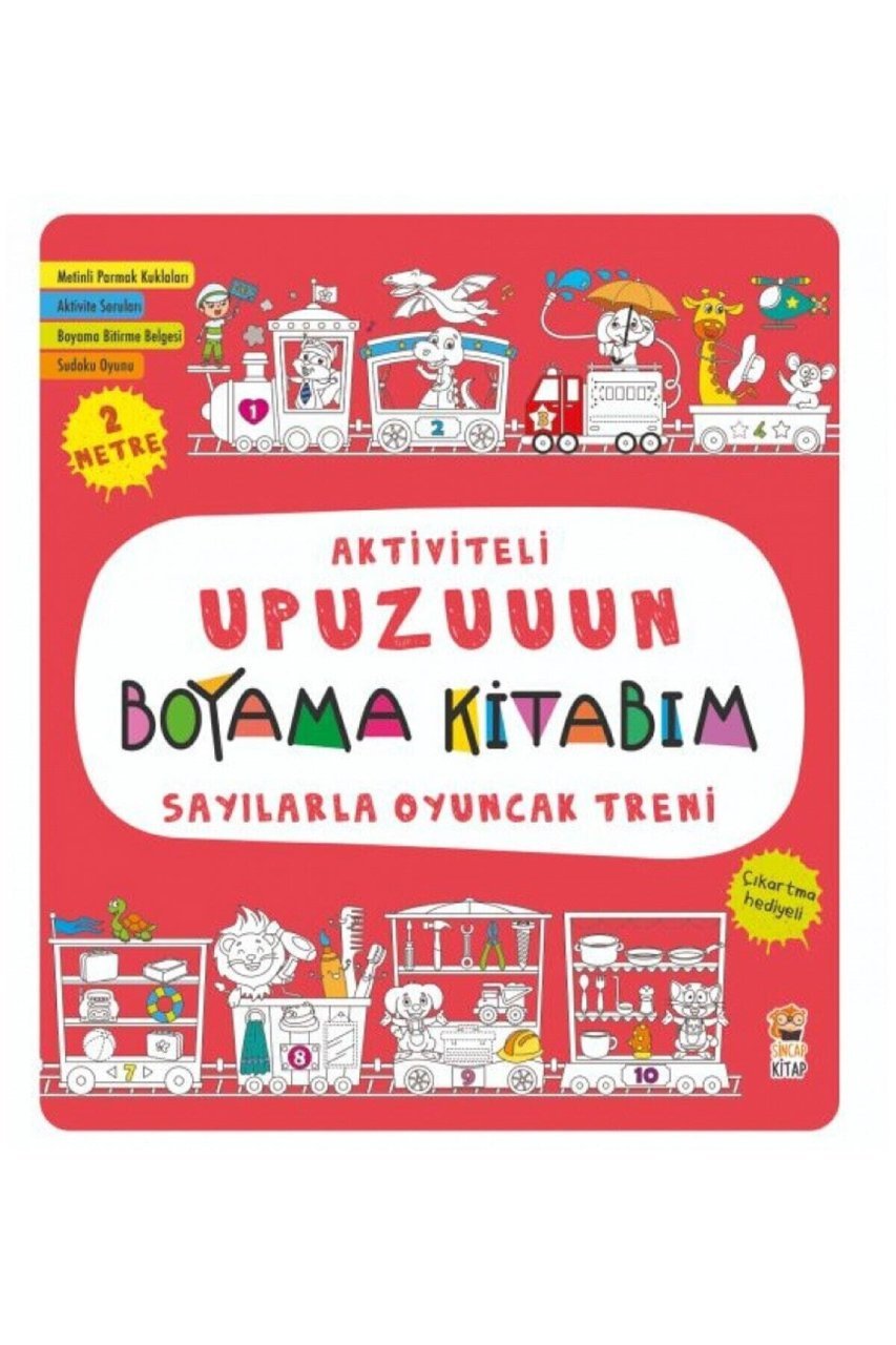 Sincap Kitap Sayılarla Oyuncak Treni-aktiviteli Upuzuuun Boyama Kitabım