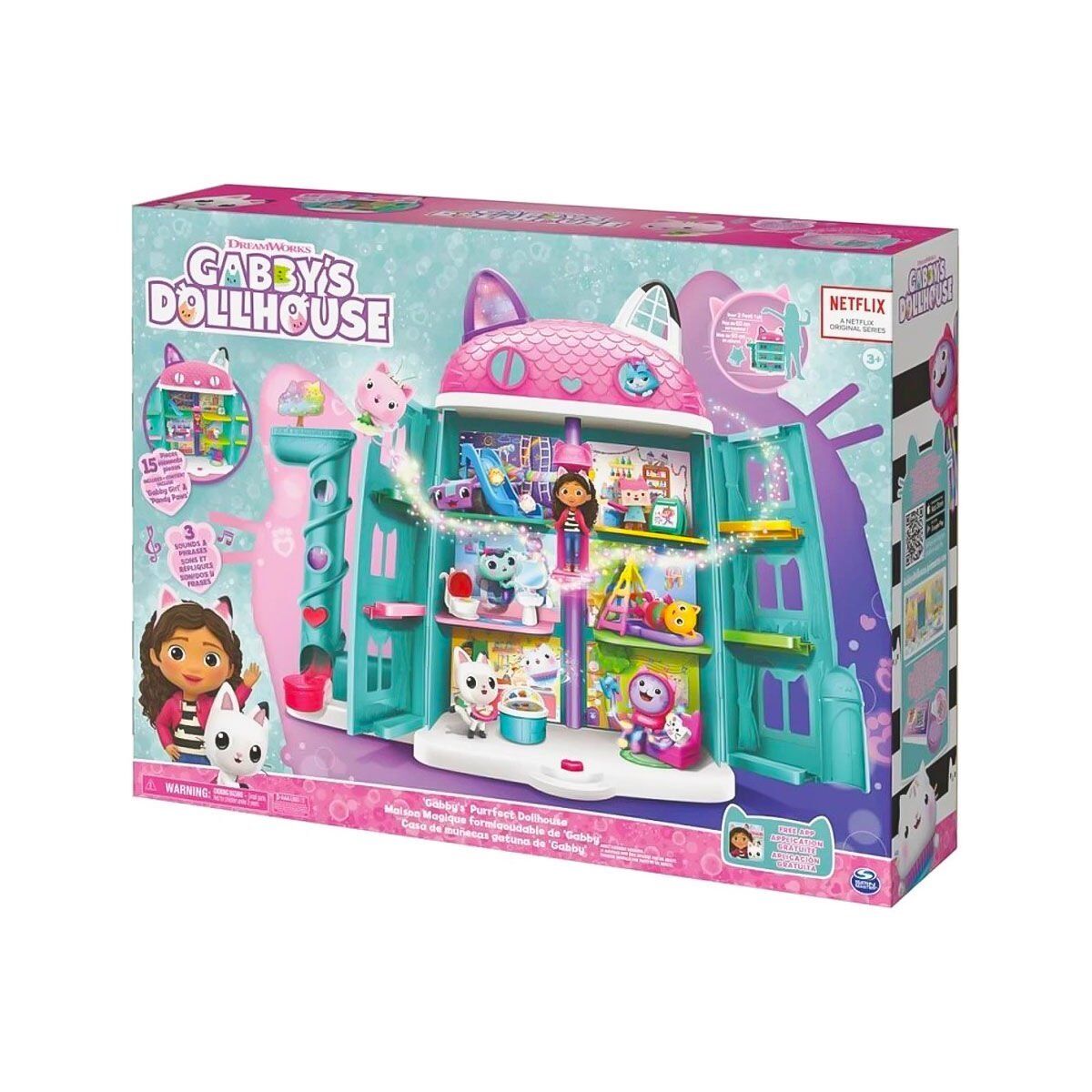70742 Gabbys Dollhouse Festival Evi Eğlenceli Müzikli Oyun Seti 63 cm -Spinmaster