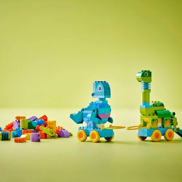 10451 Lego Duplo 3'ü1 Arada Tekerlekli Dinozorlar 103 parça +3 yaş