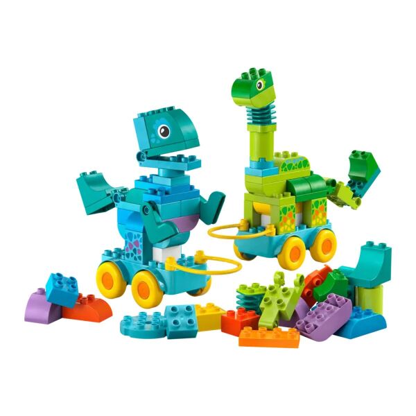 10451 Lego Duplo 3'ü1 Arada Tekerlekli Dinozorlar 103 parça +3 yaş