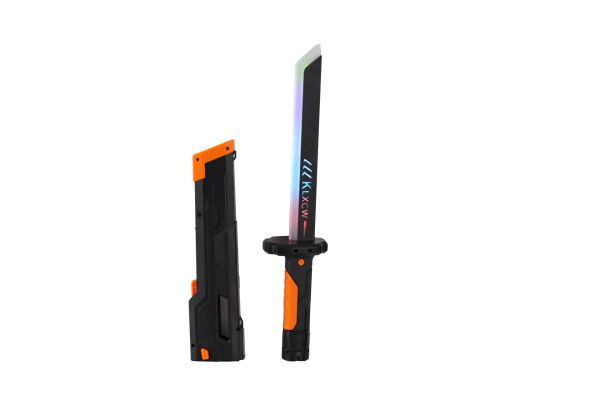 456-38M 44 CM KIVILCIM ÇIKARAN FARKLI RENKLERDE LED IŞIN KILICI 2 KILIÇ BİRLEŞTR