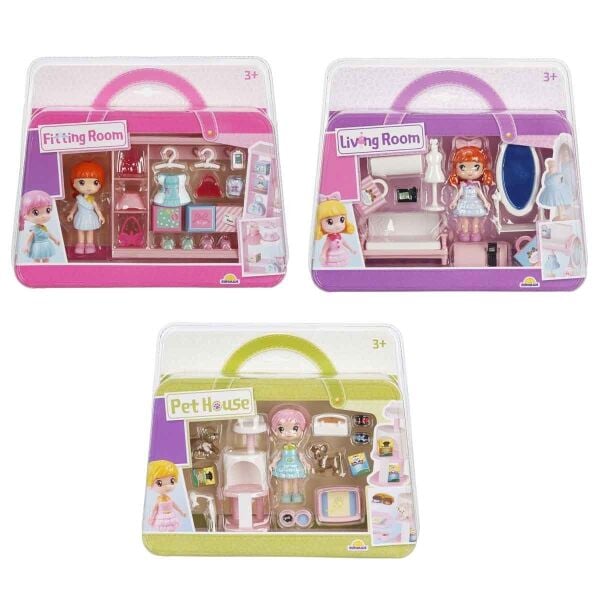 4364 SUN-YFN- Bebek ve Odası Oyun Seti 3 asorti