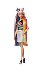 Barbie Gökkuşağı Renkli Saçlar Bebeği FXN96