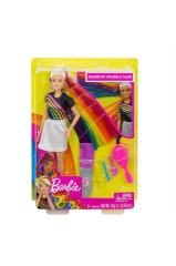 Barbie Gökkuşağı Renkli Saçlar Bebeği FXN96