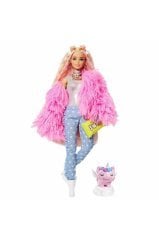 Barbie Extra Pembe Ceketli Bebek GRN28