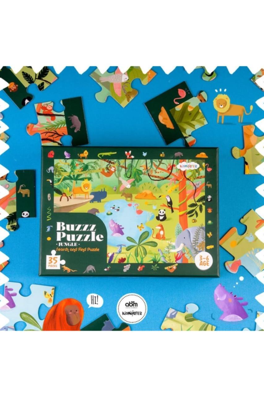 kidmosfer Ara-bul Puzzle (Yapboz) - Orman Hayvanları 35 Parça ABM00237
