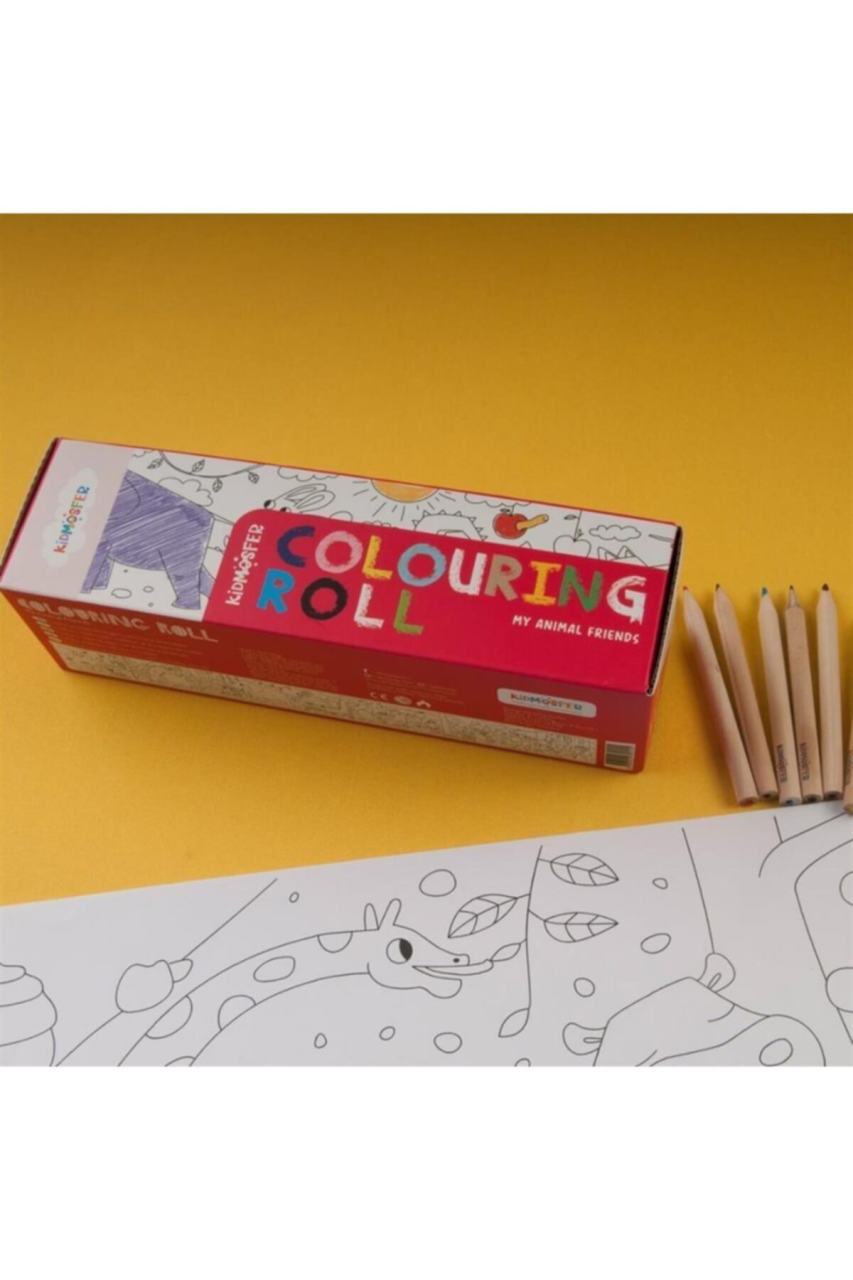 kidmosfer Boyama Rulosu - Hayvanlar Colouring Roll Animals 01801