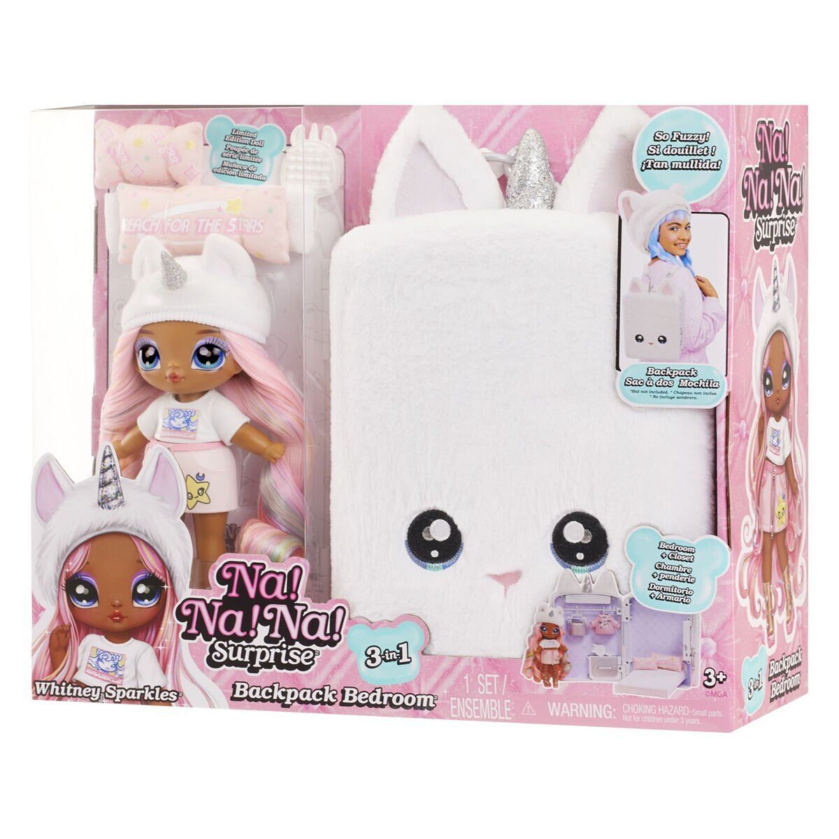 592365 NaNaNa Surprise 3ü1 Arada Büyük Sırt Çantalı Set - Whitney Sparkles