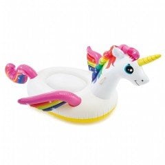 Intex Unicorn Figürlü Çocuk Deniz Yatağı - 163x86 cm | Tutmalı Havuz Binici