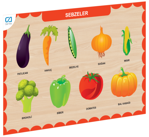 CAAHS-3205 CA GAMES AHŞAP SEBZELER BUL-TAK