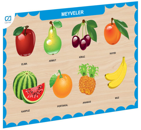 CAAHS-3206 CA GAMES AHŞAP MEYVELER BUL-TAK