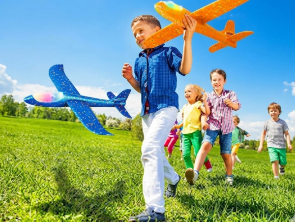 Oyuncak Uçak Köpük El Atma Planör Eğlenceli Strafor Uçak