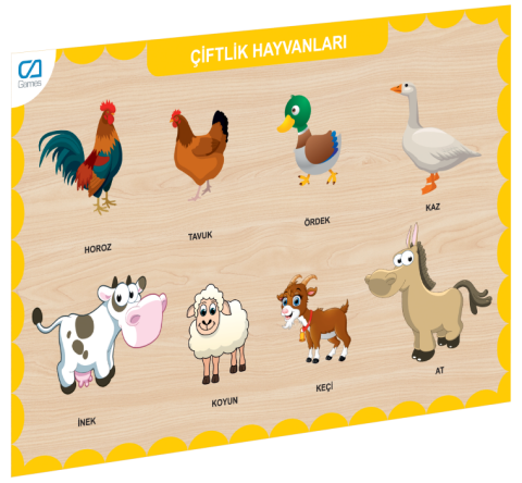 CAAHS-3211 CA GAMES AHŞAP ÇİFTLİK HAYVANLARI BUL-TAK