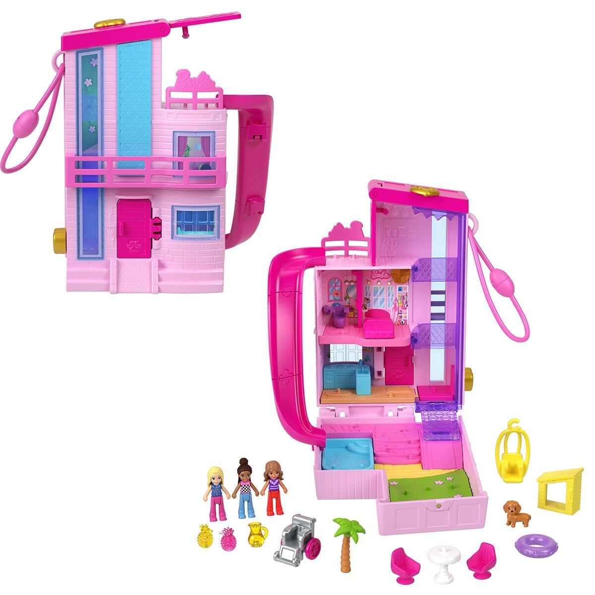 HWP11 Polly Pocket Barbienin Evi Temalı Mikro Oyun Seti