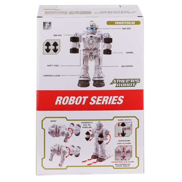 DF-6026 Işıklı ve Müzikli Hareketli Atletik Sporcu Robot -Vardem Oyuncak