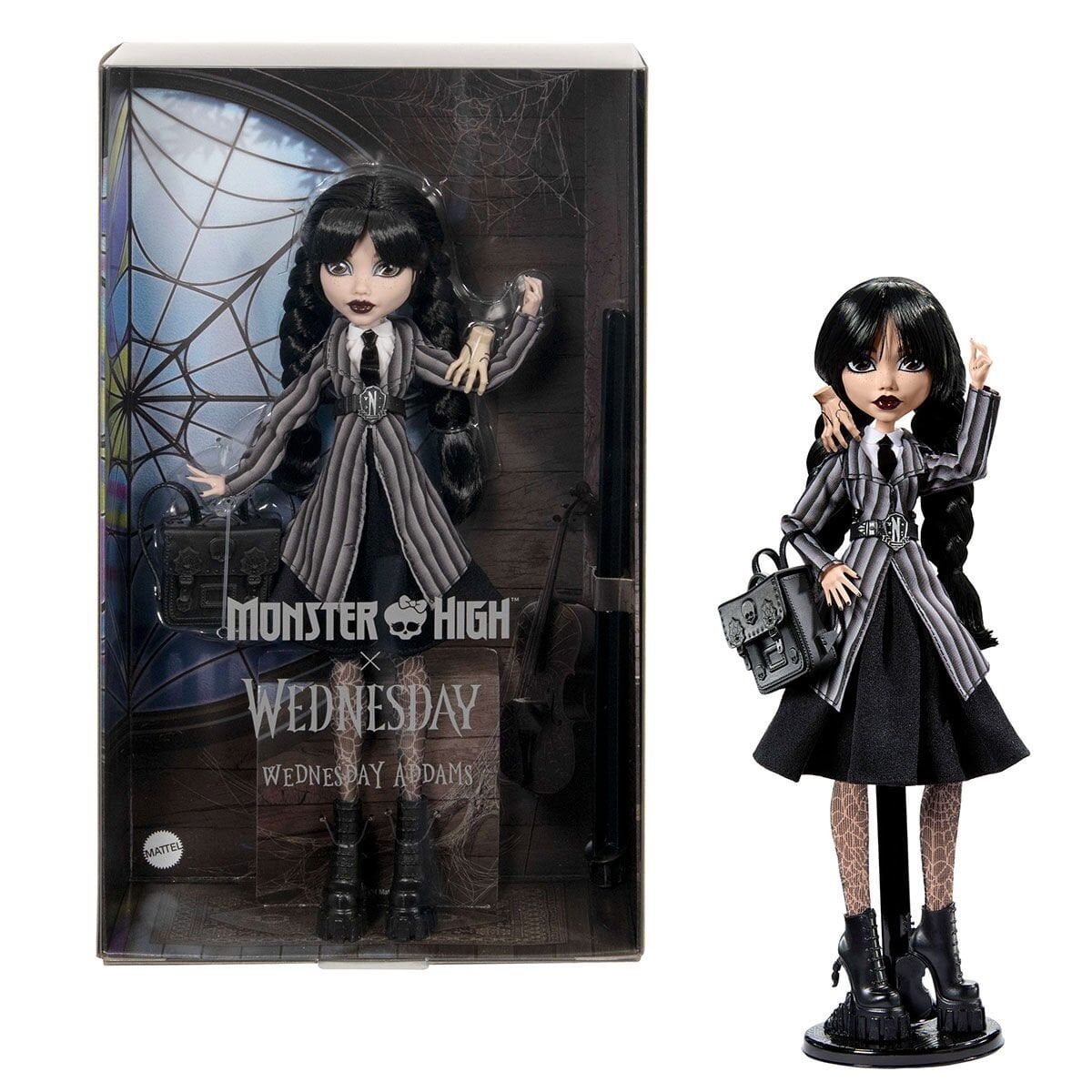 HXJ04 Monster High Wednesday Okul Üniformalı Bebek